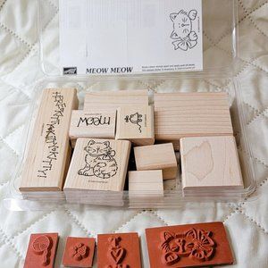 Vintage StampinUp Stamp Set Meow Meow 1998